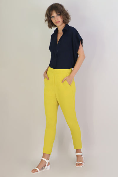 Fluid Slim Leg Pant Yellow