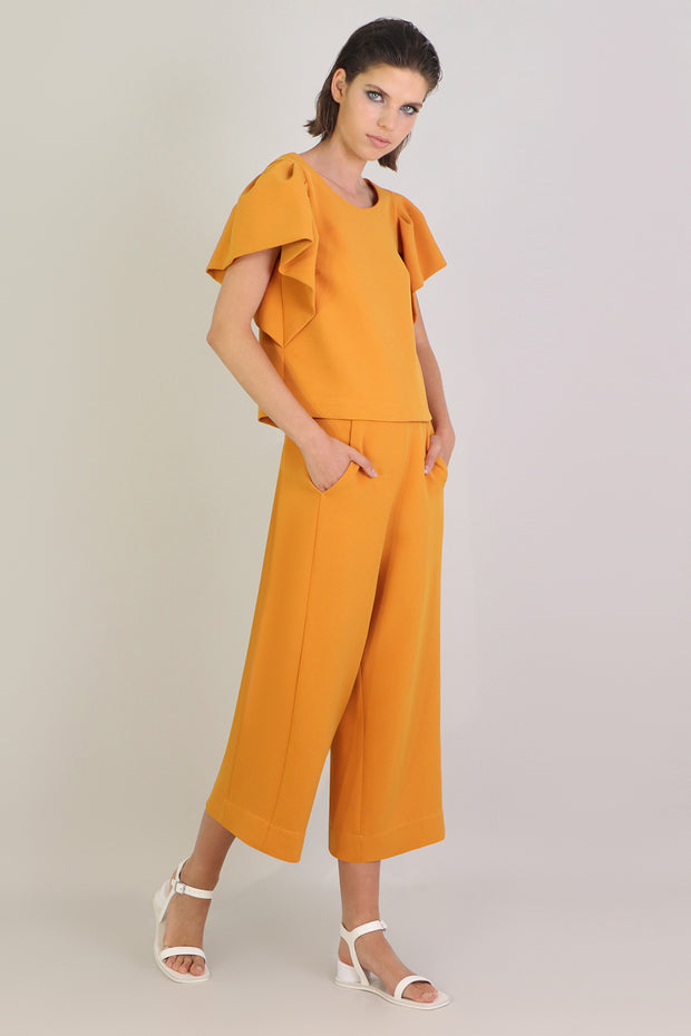 Tissue Wide Leg Culotte Earth