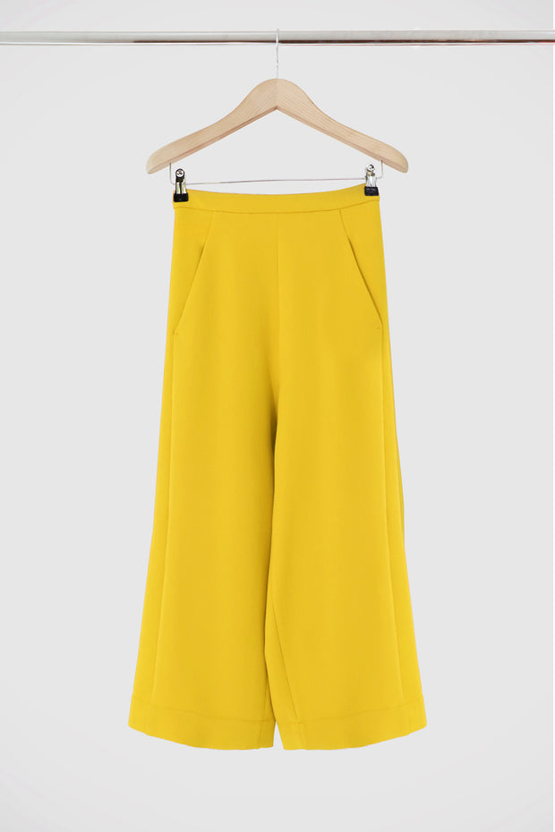 Tissue Wide Leg Culotte Sunflower