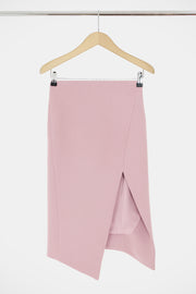 Tissue Asymmetric Split Skirt Pink