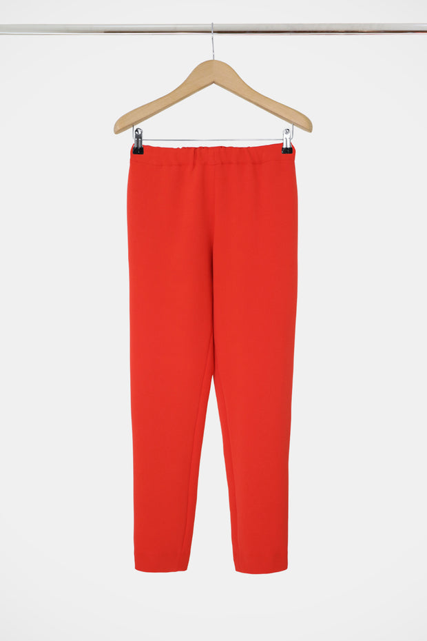 Tissue Narrow Crop Pant Red