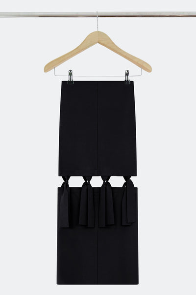 TOUSJOUR KNOT SKIRT BLACK